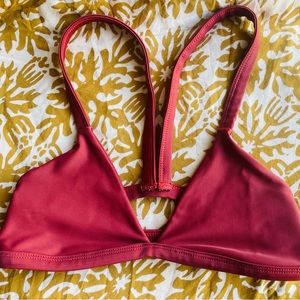 MIKOH small brick red/rust bikini top
